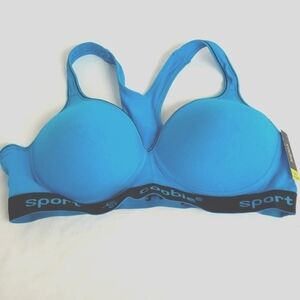 Coobie Sports Bra Style 6899 40C Blue and Black NWT